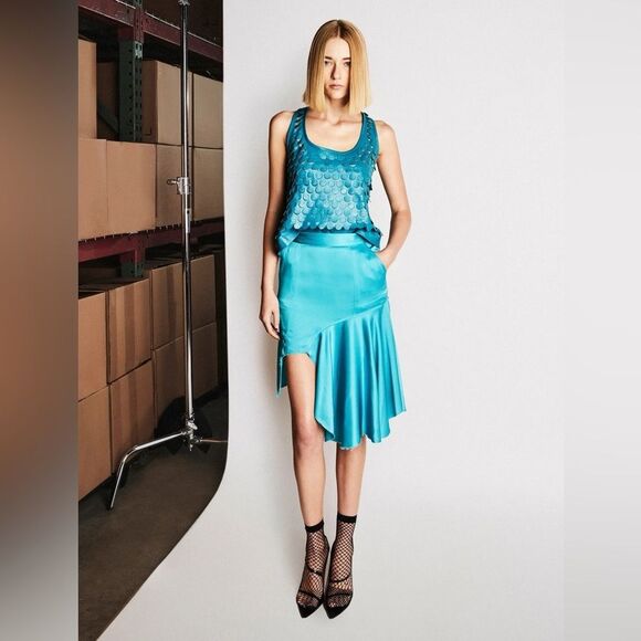 RtA Dresses & Skirts - NWT RtA Asymmetrical Skirt Teal Size 2